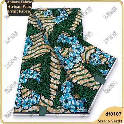 Fashionable African Real Wax Print Fabric 2026 Latest Design Ankara Wax Fabric Soft 100% Cotton Pagne Women Dress Loincloth ﻿