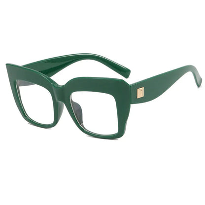 Square Anti Blue Light Reading Glasses Optical Lenses Prescription Glasses Frame Women Large Frame Cat Eye Presbyopic Glasses