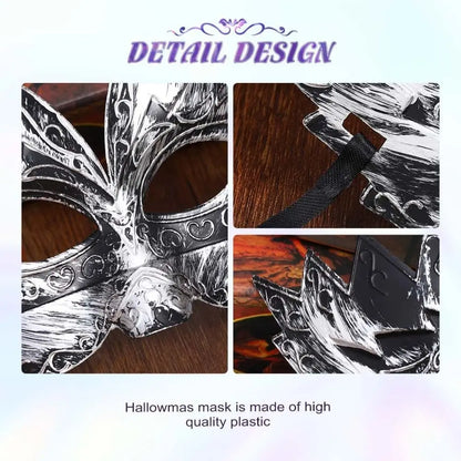 New Vintage Masquerade Mask Men Gold Roman Soldier Mask Adjustable Cosplay Party Phantom Opera Eyemask