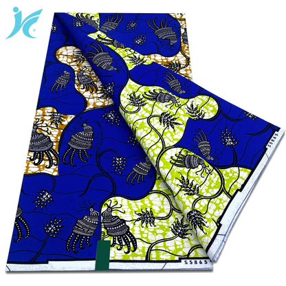 African Real Wax Prints Fabric Ankara Wax 100% Cotton Fabric Guaranteed Veritable Original Sewing Material