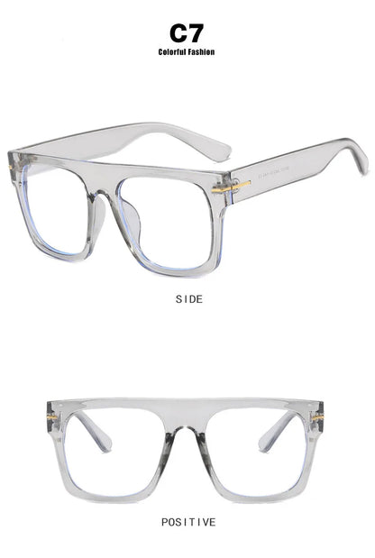 Large Square Anti Blue Light Reading Glasses Men Women Classic Designer Clear Presbyopic Eyewear Prescription Optical Glasses
