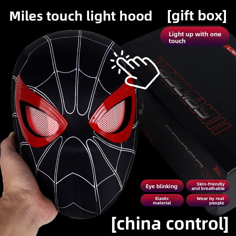 Spider Man headgear eyes movable electric blinking luminous extraordinary mask Wan Christmas cos helmet