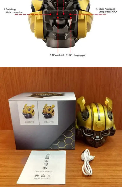 M02 Bluetooth Speaker Optimus Prime Mini Wireless Speakers Stereo Transformers LED Flashing Light BT Boombox FM Mp3 Audience