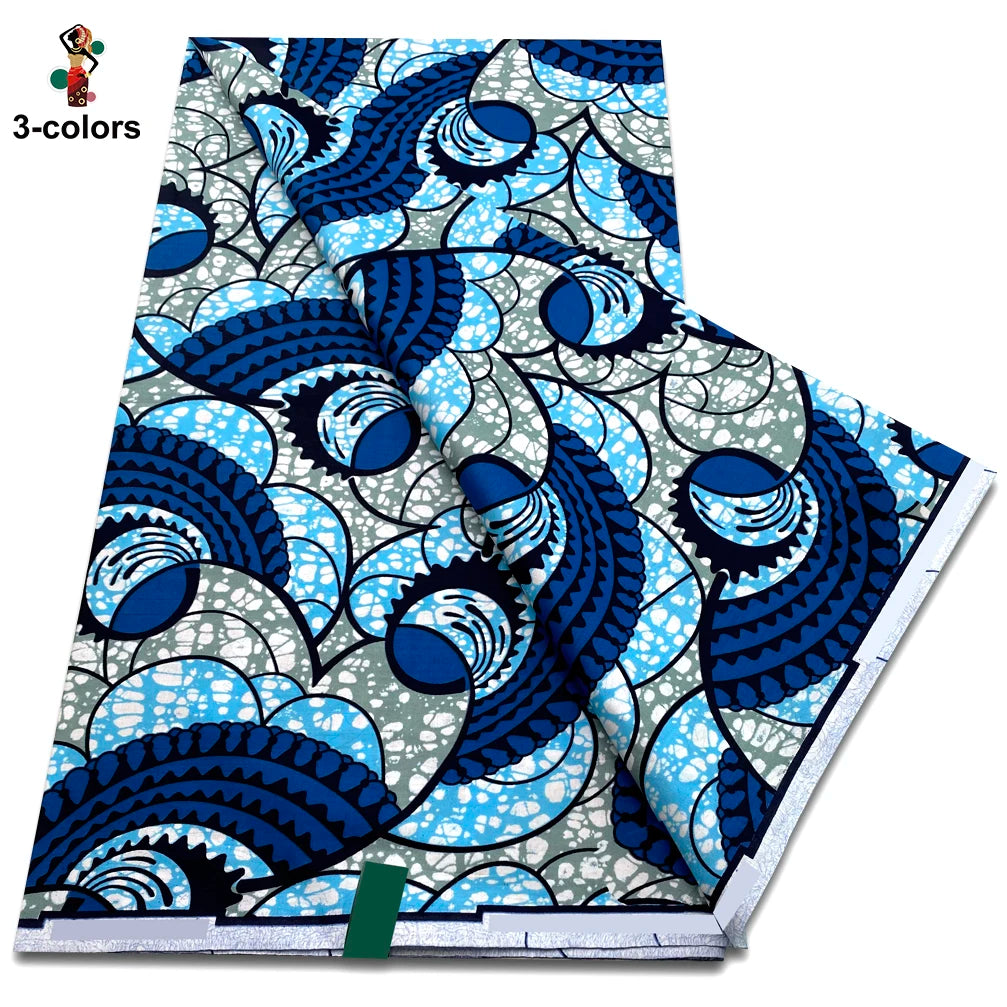 2025 Guaranteed Veritable Original African Wax Print Fabric Real Nigerian 100% Cotton Ankara Wax Fabric Soft Pagne Spuer Batik