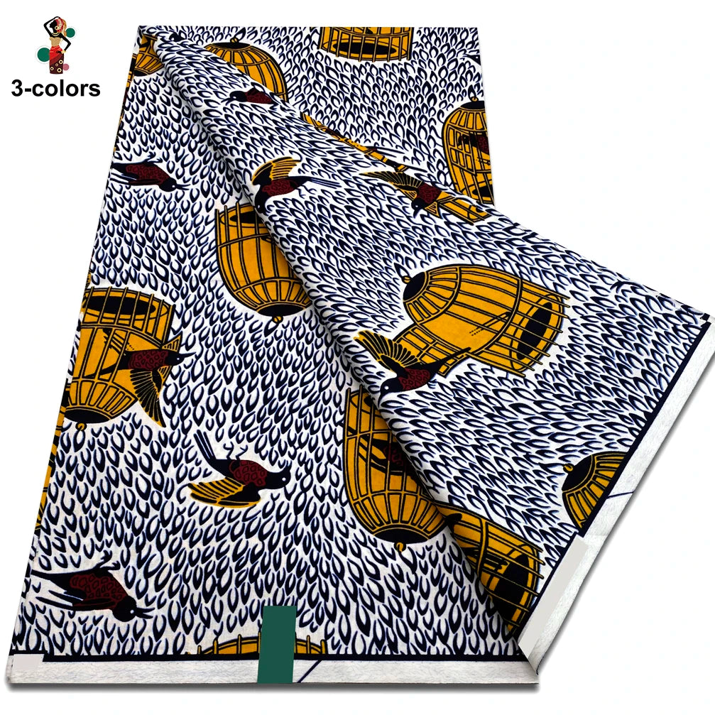 New Arrival High Quality Original 100% Cotton Wax Print Guaranteed Veritable Ankara African Real Wax Fabric Soft Pagne for Dress