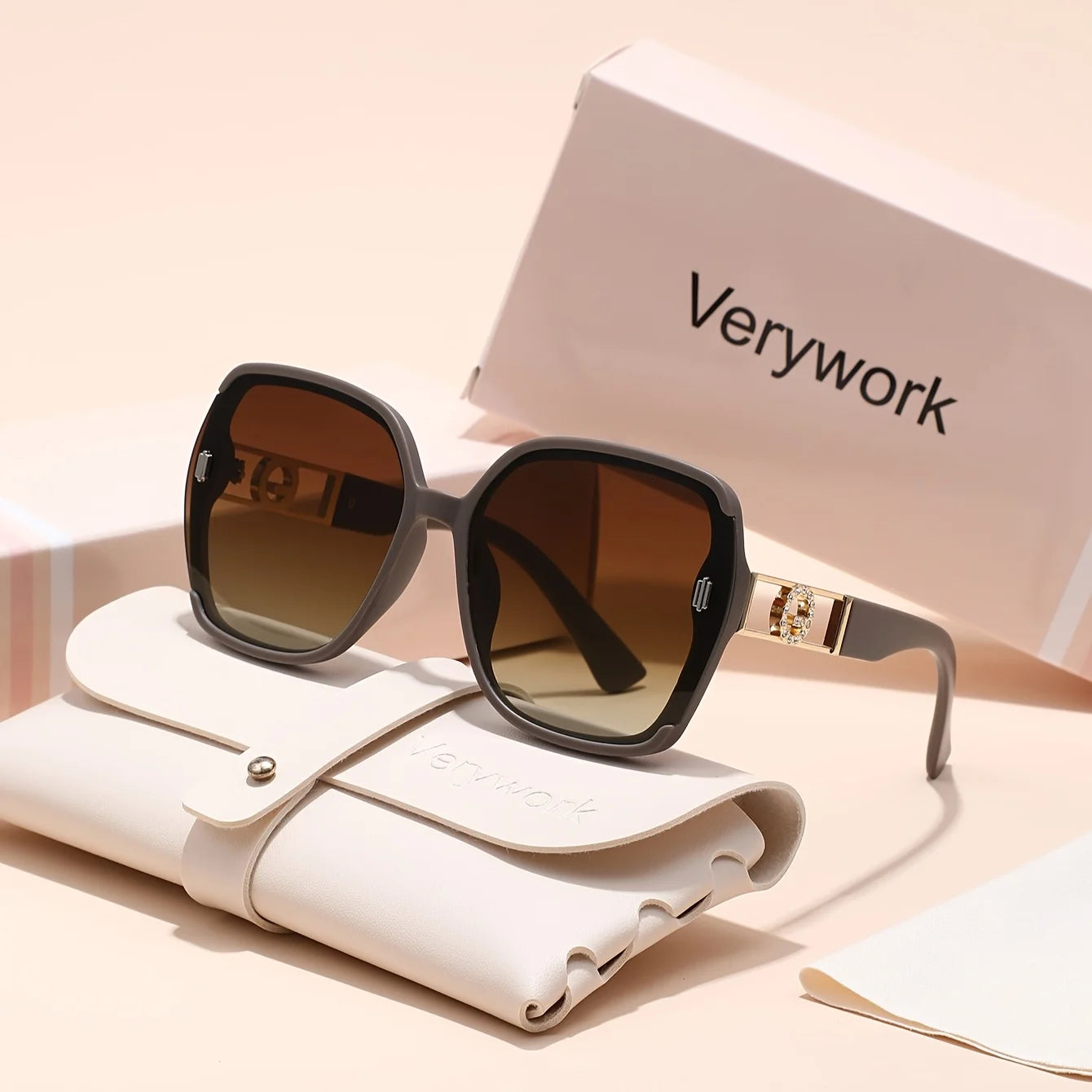 1PC, women's classic retro square fashion glasses - UV-blocking sunglasses, high-end sunglasses, perfect gift choice