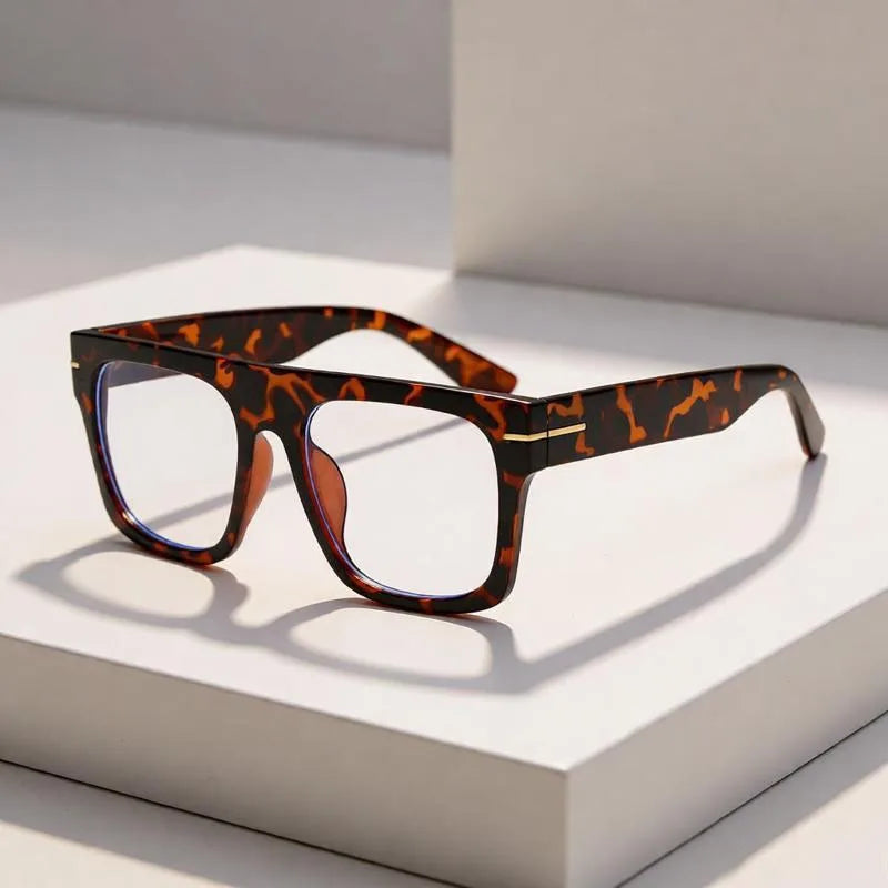 Large Square Anti Blue Light Reading Glasses Men Women Classic Designer Clear Presbyopic Eyewear Prescription Optical Glasses
