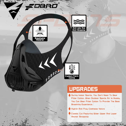 Sports Mask Elevation Running Fitness Pack Style Black High Altitude Training Fit Sports cycling mask Mask 2.0 Mask Cloth