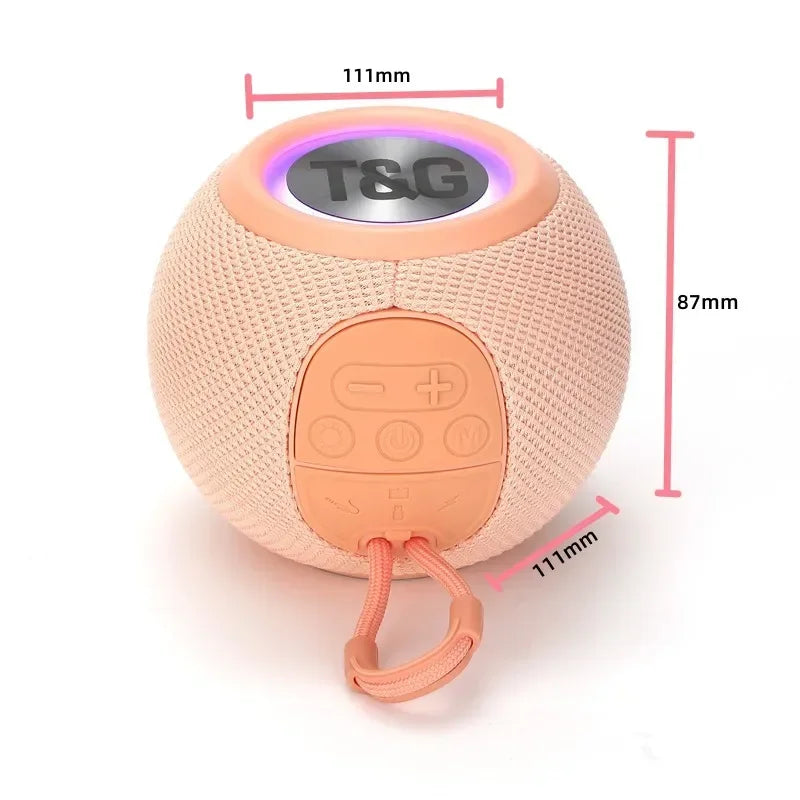 T&G TG337 Bluetooth Speaker Portable TWS Wireless Mini Bass Boombox LED Loudspeaker IPX7 Outdoor Music Player Support BT AUX FM