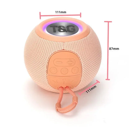 T&G TG337 Bluetooth Speaker Portable TWS Wireless Mini Bass Boombox LED Loudspeaker IPX7 Outdoor Music Player Support BT AUX FM