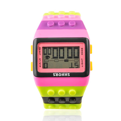SHHORS Women Watches Women Sports Watches Fashion Plastic Led Digital Watches Rainbow Watch Electronic Wristwatches reloj mujer