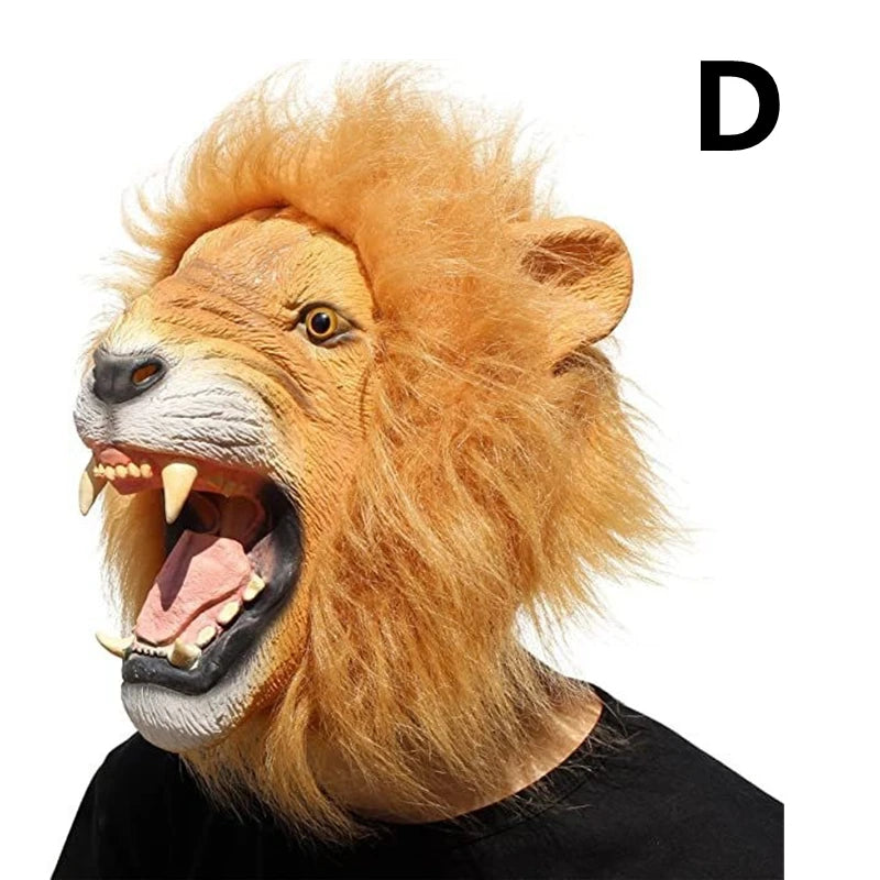 Novelty Lubber Latex Animal Head Mask Monkey Chimp Dog Head Mask Halloween Party Costume Masquerade Dressing Up Cosplay