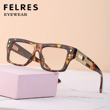 Thick Frame Anti Blue Light Reading Glasses Men Brand Design Square Finished Optical Presbyopic Glasses Customized Diopter
