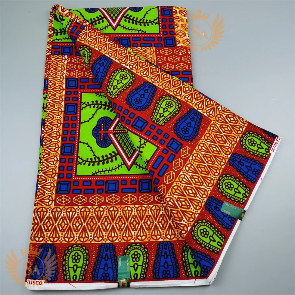 2024 New Hot Sale African Wax Veritable Wax Guaranteed Real High Quality wax print fabric Pagne African Ankara abc