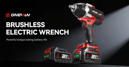 ONEVAN 1800N.M Brushless Electric Impact Wrench 1500W Cordless Handheld Screwdriver Drill Power Tool For Makita 18V Battery Pin