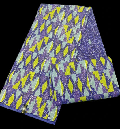 KENTE 4+2YARD 2024 Latest Design 6 Yards/lot African Fabric Gold Powder Ankara 100% Cotton Farbic For Sewing Wax Print Fabric