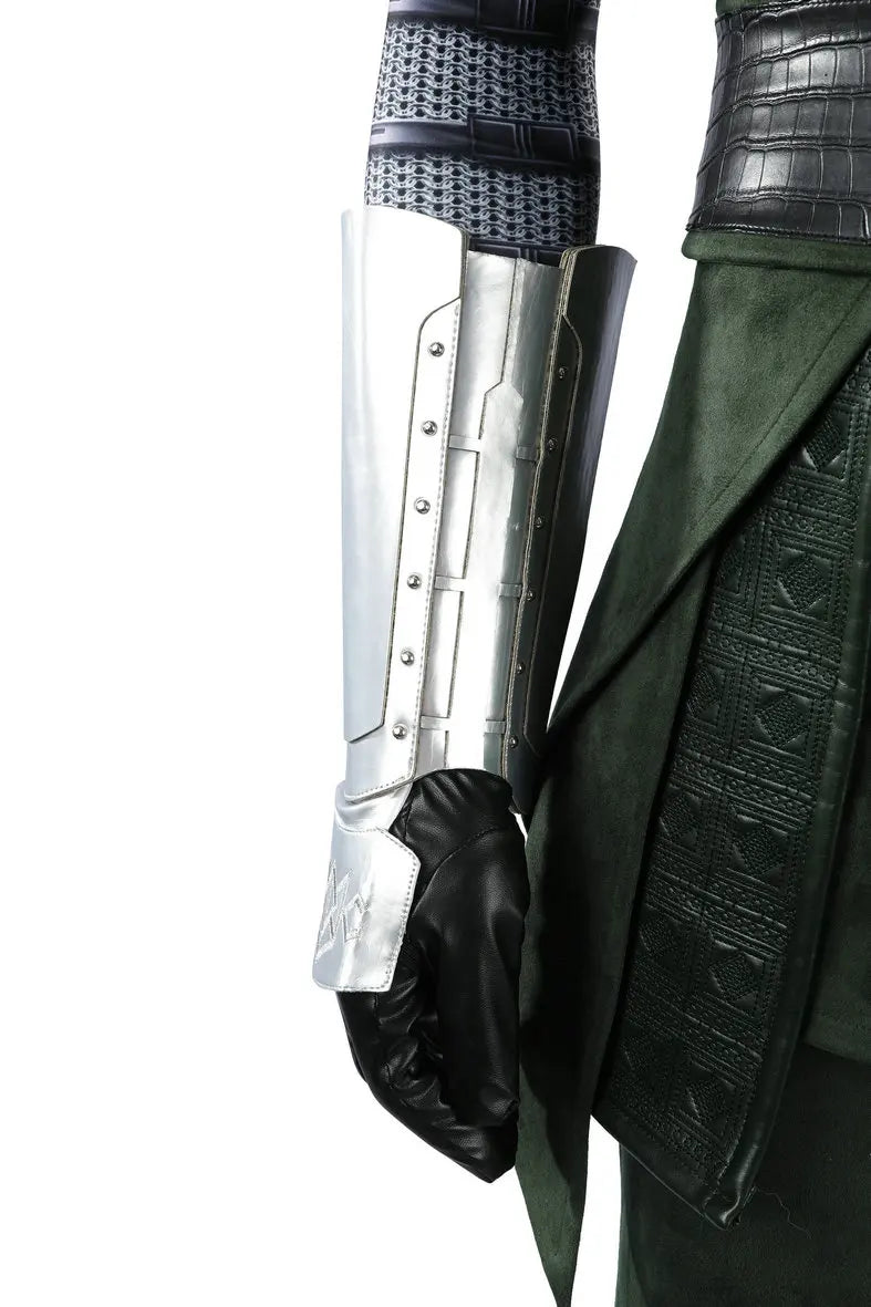Doctor Doom Cosplay Costume Green Suits Silver Mask Silver Boots