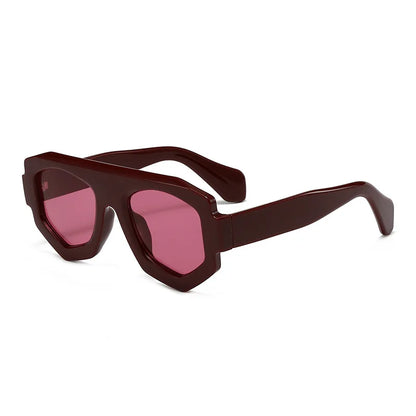 JNPCXI New Fashion Irregular Square Women Sunglasses Shades UV400 Retro Green Men Sun Glasses
