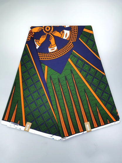 Dutch Ankara Wax Print Fabric High Quality Wax African Hollandais Fabric 100% Cotton Soft African Veritable Real Wax for Dress