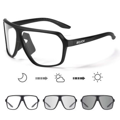New UV400 Photochromic Cycling Sunglasses for Men MTB Road Bicycle Glasses Outdoor Sports Women Running Eyewear Bike Goggles