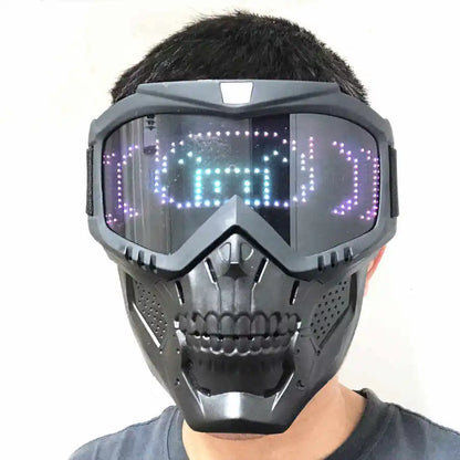 Color Bluetooth LED Display Light Up Mask Programmable Party Carnival LED Ski Goggles DIY Goggles Glasses Boy Gift Toy